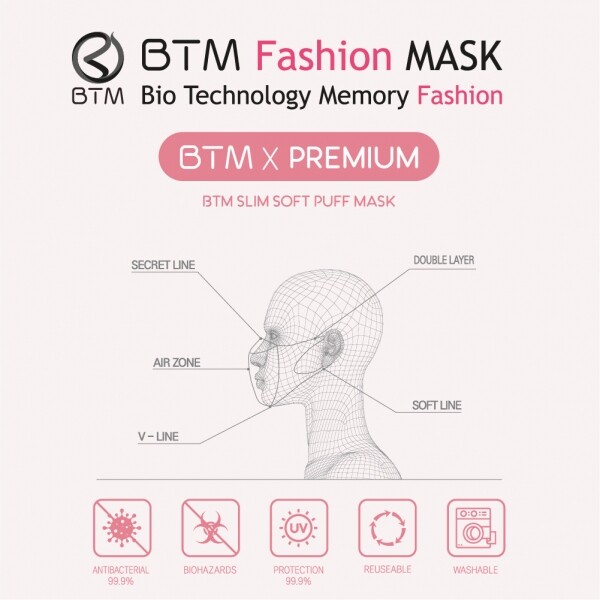 마켓Q,마스크 Double,,BTM,BTM,마스크,퍼프마스크,다회용마스크,재사용마스크,스포츠마스크,생활/건강 > 건강관리용품